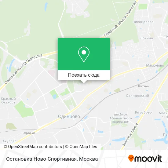 Карта Остановка Ново-Спортивная