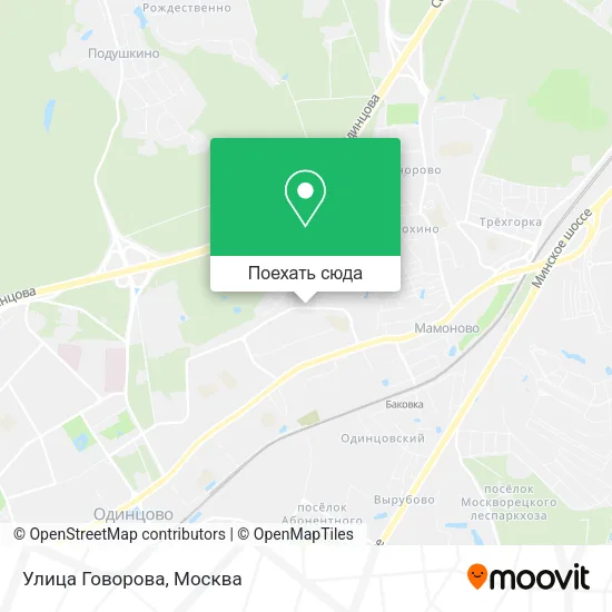 Карта Улица Говорова