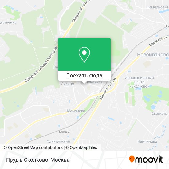 Карта Пруд в Сколково