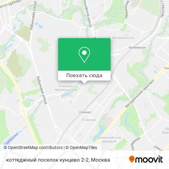 Москва матвеевское карта