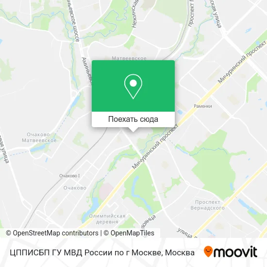 Карта ЦППИСБП ГУ МВД России по г Москве