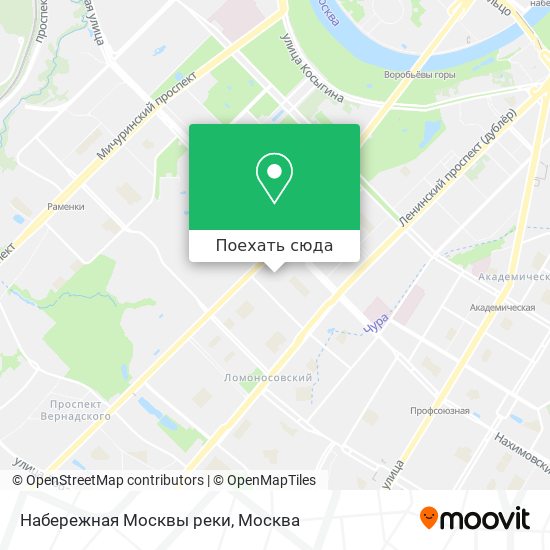 Карта Набережная Москвы реки