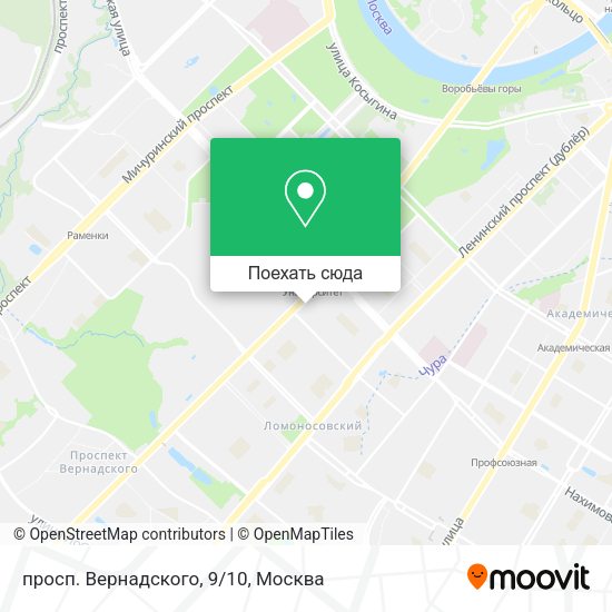 Карта просп. Вернадского, 9/10