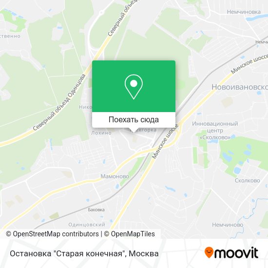 Карта Остановка "Старая конечная"