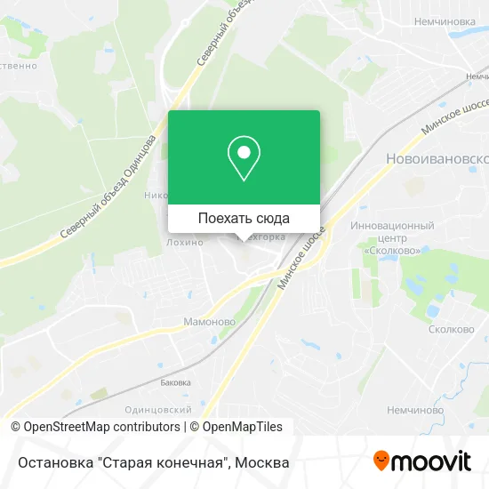 Карта Остановка "Старая конечная"