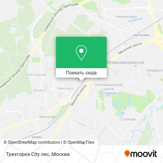 Карта Трехгорка City лес