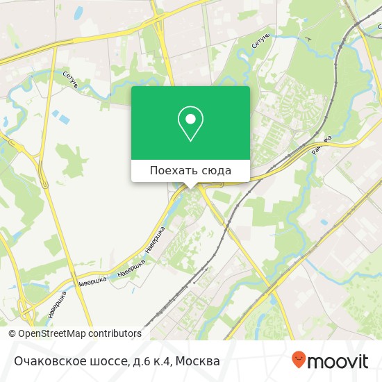 Карта Очаковское  шоссе, д.6 к.4