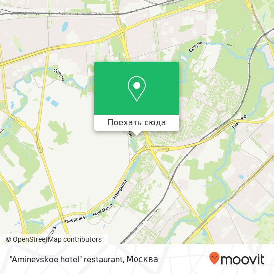 Карта "Aminevskoe hotel" restaurant