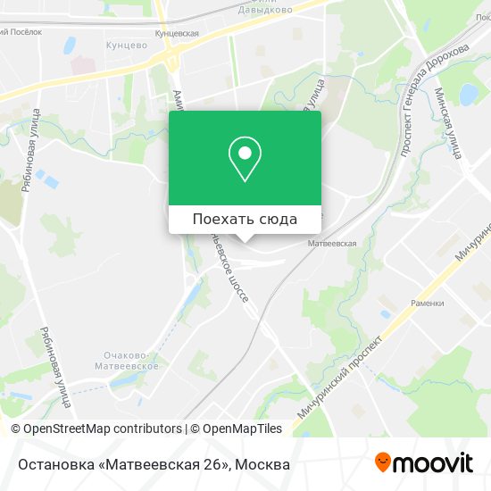 Карта москвы улица матвеевская