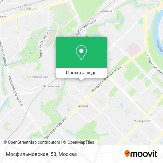 Карта Мосфильмовская, 53