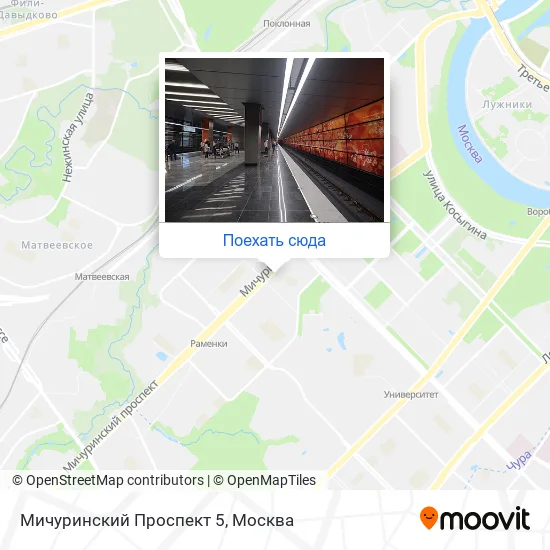 Карта Мичуринский Проспект 5