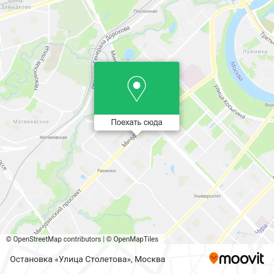 Карта Остановка «Улица Столетова»