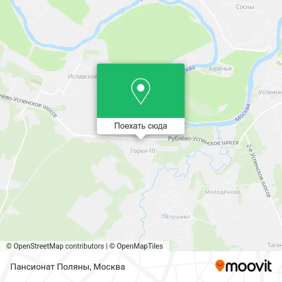 Карта Пансионат Поляны
