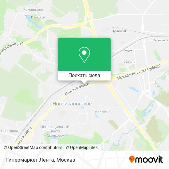 Карта Гипермаркет Лента