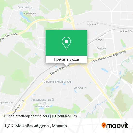 Карта ЦСК "Можайский двор"