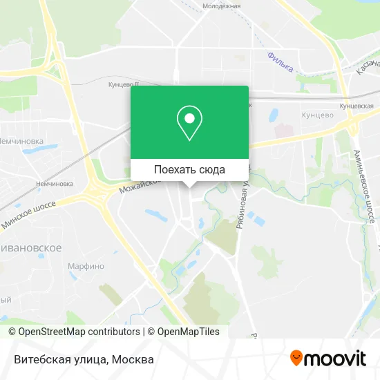 Карта Витебская улица
