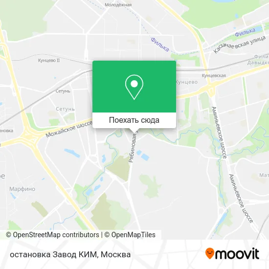 Карта остановка Завод КИМ