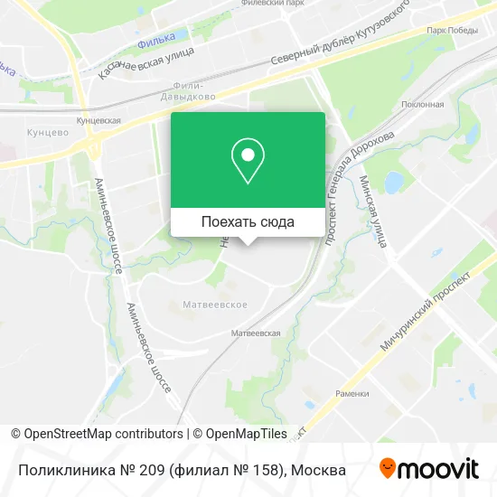 Карта Поликлиника № 209 (филиал № 158)