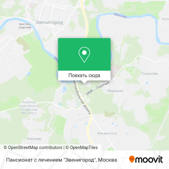 Карта Пансионат с лечением "Звенигород"
