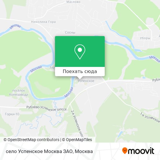 Карта село Успенское Москва ЗАО