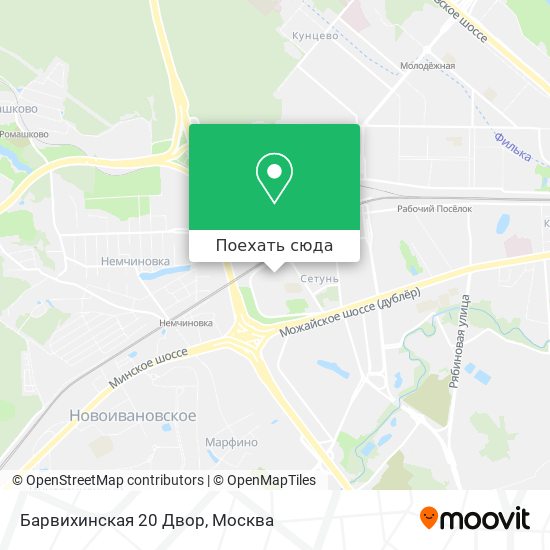 Карта Барвихинская 20 Двор