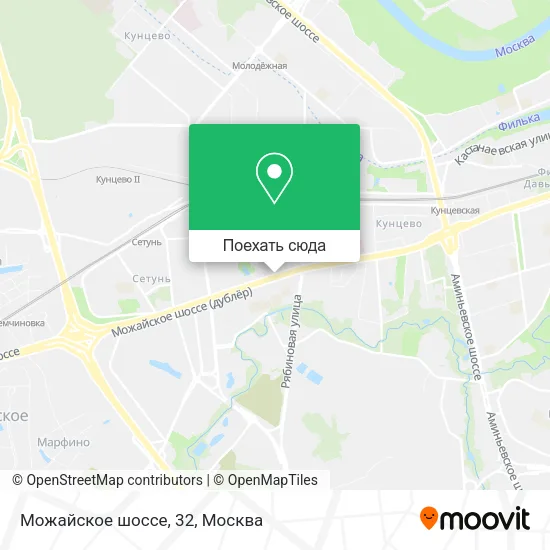 Карта Можайское шоссе, 32