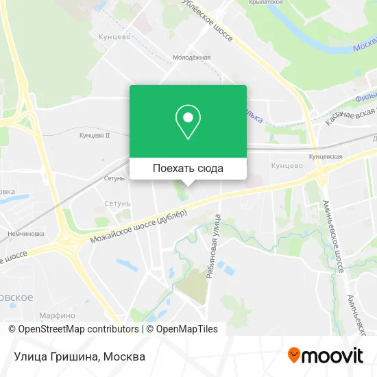 Карта Улица Гришина