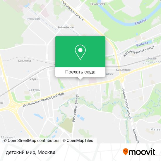 Карта детский мир