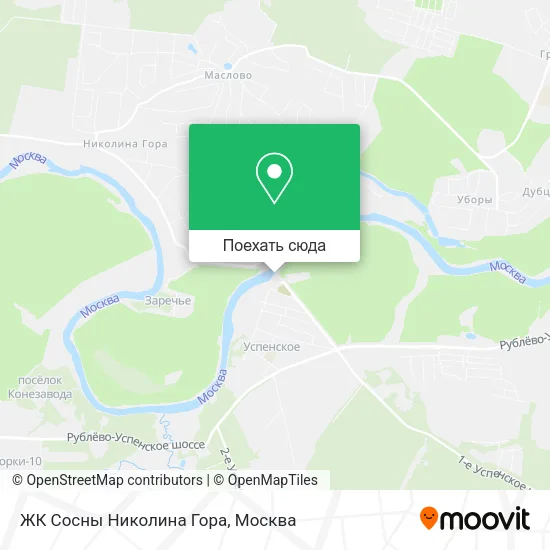 Карта ЖК Сосны Николина Гора