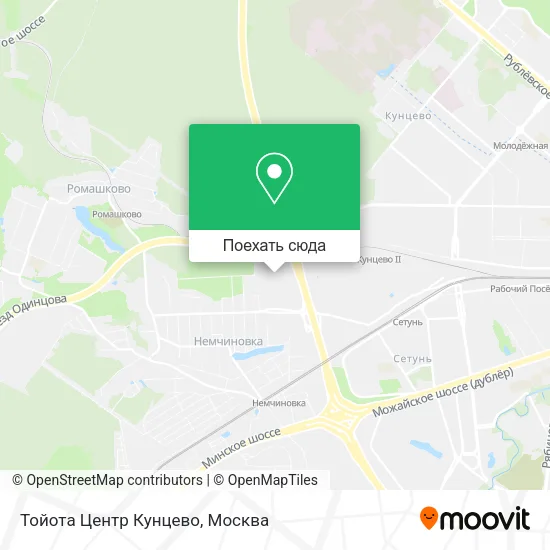 Карта Тойота Центр Кунцево