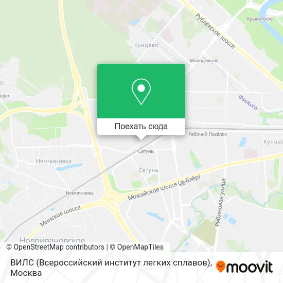 Карта ВИЛС (Всероссийский институт легких сплавов)