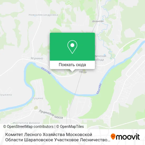 Карта Комитет Лесного Хозяйства Московской Области Шараповское Участковое Лесничество
