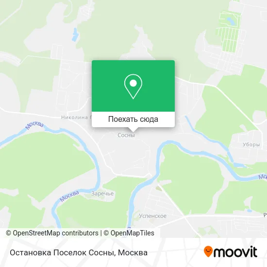 Карта Остановка Поселок Сосны