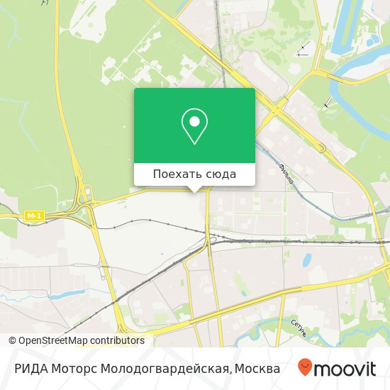 Карта РИДА Моторс Молодогвардейская