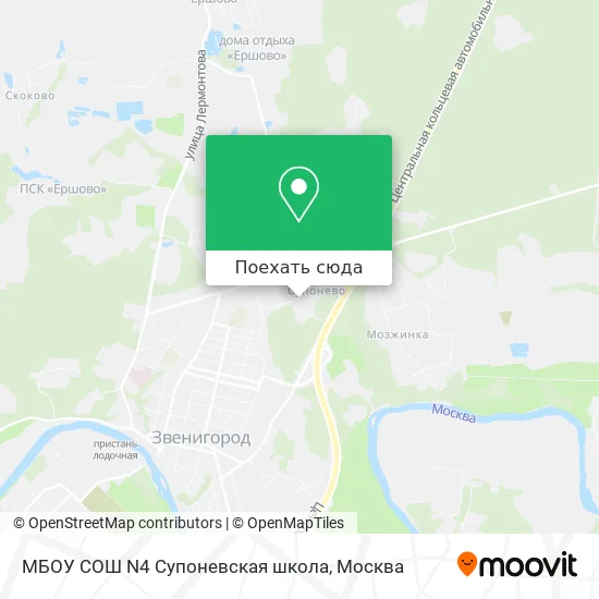 Карта МБОУ СОШ N4 Супоневская школа