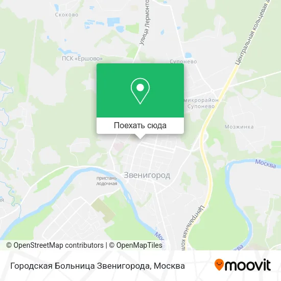 Карта Городская Больница Звенигорода