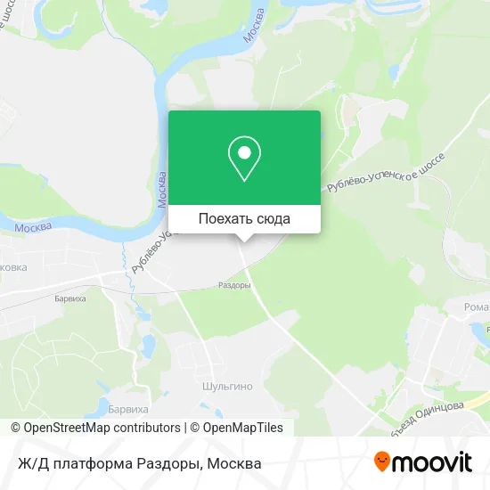 Карта Ж/Д платформа Раздоры