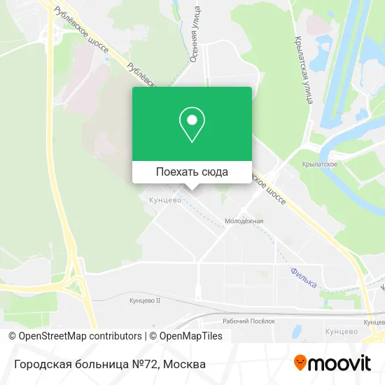 Карта Городская больница №72
