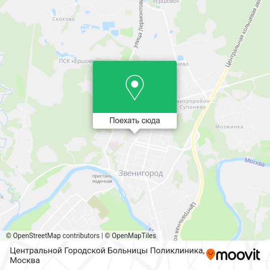 Карта Центральной Городской Больницы Поликлиника