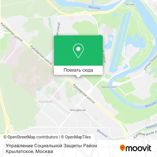Карта Управление Социальной Защиты Район Крылатское