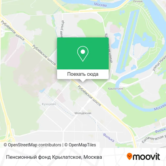 Карта Пенсионный фонд Крылатское