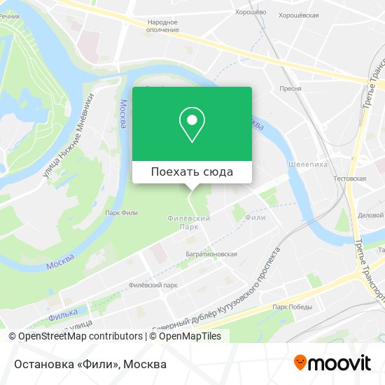 Карта Остановка «Фили»