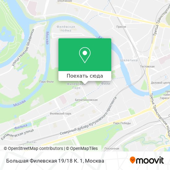 Карта Большая Филевская 19/18 К. 1