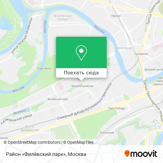 Карта Район «Филёвский парк»