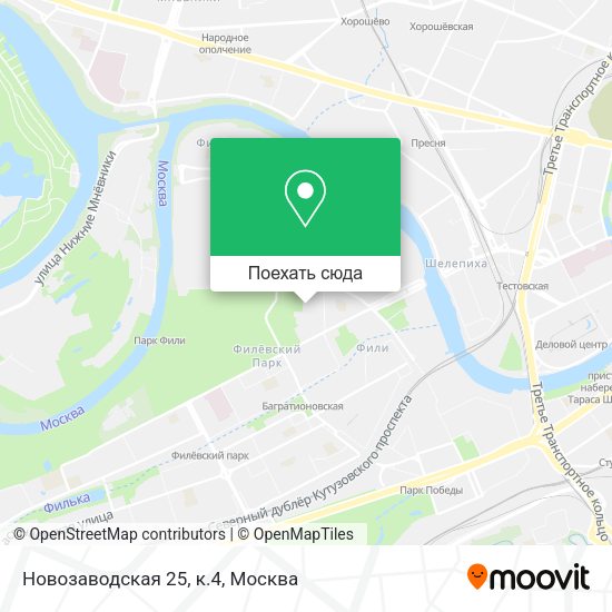Карта Новозаводская 25, к.4