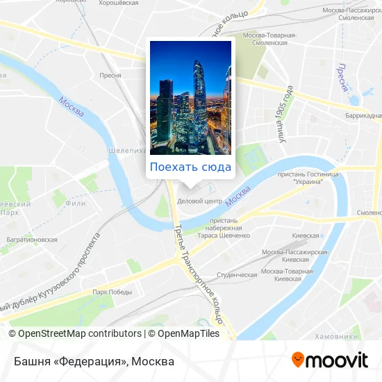 Карта Башня «Федерация»