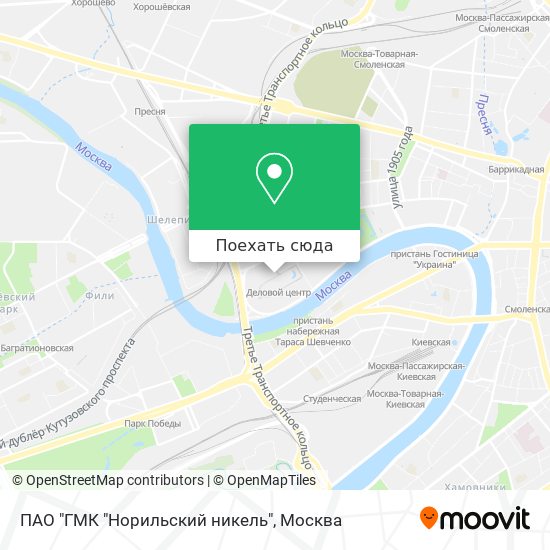 Карта ПАО "ГМК "Норильский никель"