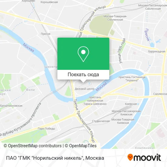 Карта ПАО "ГМК "Норильский никель"