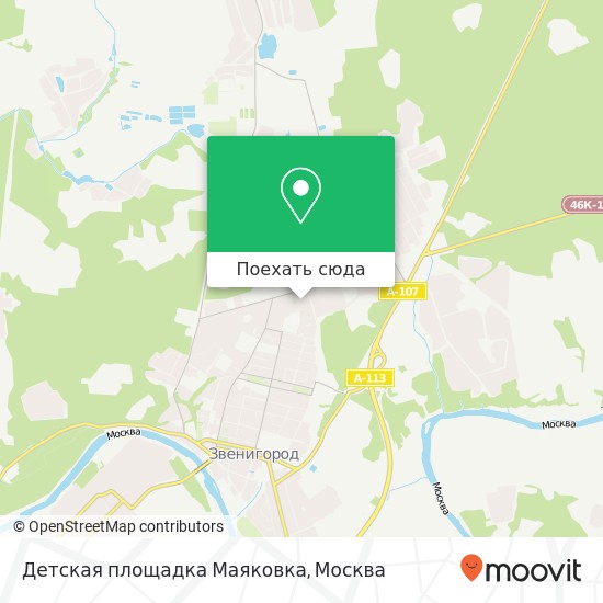 Карта Детская площадка Маяковка