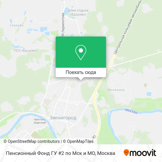 Карта Пенсионный Фонд ГУ #2 по Мск и МО